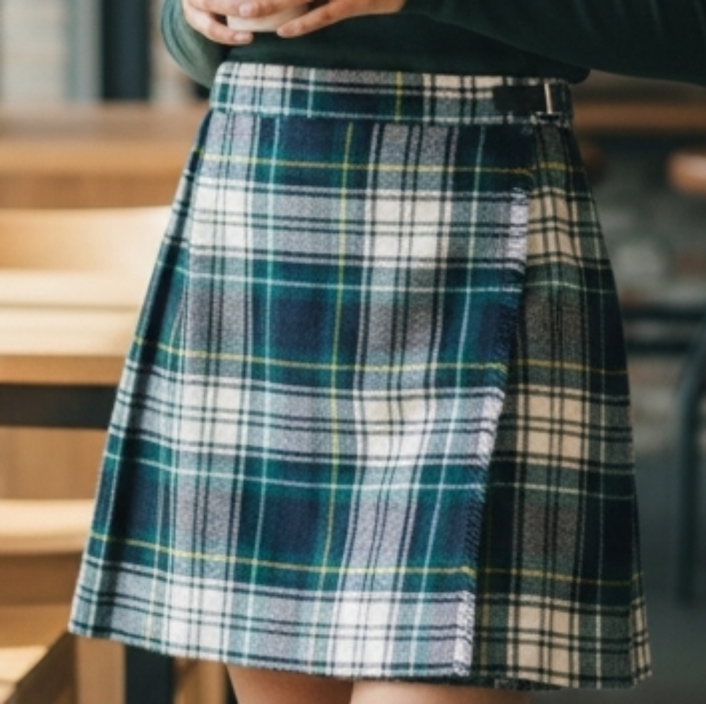 🦜 2/$10 Blarney Woollen Mills Made in Ireland Wool Blend Girl Skirt. Sz.Age 5/6